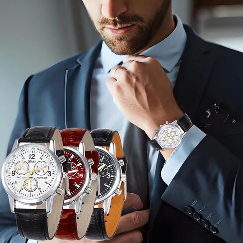 12 Pack Men's Leather Quartz Watch Classic Business Casual Dress Jelly Sports Wrist Band Watches Wholesale Bulk Lots Set Men Watches in Saudi Arabia