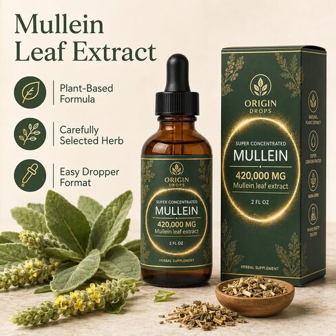 Mullein, Super Concentrated Mullein Drops, 2 Fl oz in Kuwait