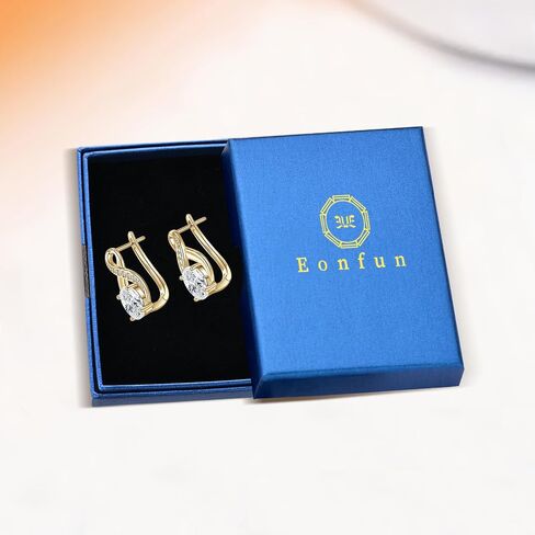 2CT Infinity Moissanite Hoop Earrings for Women, D Color VVS1 925 Sterling Silver Infinity Earrings for Mom Wife Birthday Jewerly Gifts in Kuwait