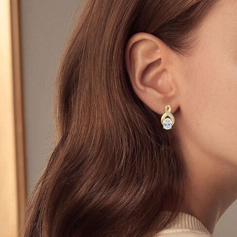 2CT Infinity Moissanite Hoop Earrings for Women, D Color VVS1 925 Sterling Silver Infinity Earrings for Mom Wife Birthday Jewerly Gifts in Kuwait