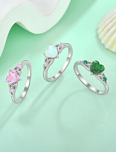 Sterling Silver Size 6 Rings for Women Hoops Earrings Created Pink Tourmaline Celtic Knot Jewelry Set in Saudi Arabia