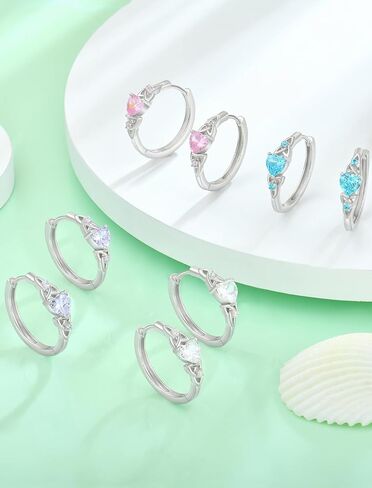 Sterling Silver Size 6 Rings for Women Hoops Earrings Created Pink Tourmaline Celtic Knot Jewelry Set in Saudi Arabia