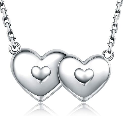 Sterling Silver Urn Ash Necklace Bracelet Holds Two - Forever in My Heart Cremation Pendant Women Memorial Jewelry Bereavement Keepsake Gift for Loss of Loved Ones (necklace) in Kuwait