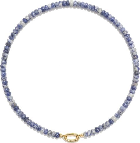 Beaded Gemstone Necklaces for Women, Bohemian Colored Choker Natural Stone Bead Summer Beach Handmade Jewelry Necklace in Saudi Arabia