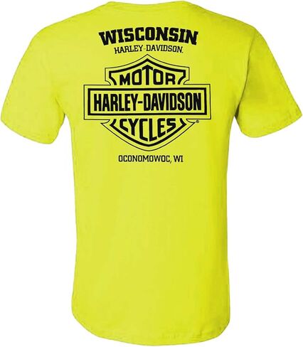 Harley-Davidson Men's Ruthless Crew-Neck Short Sleeve T-Shirt - Safety Green in Kuwait