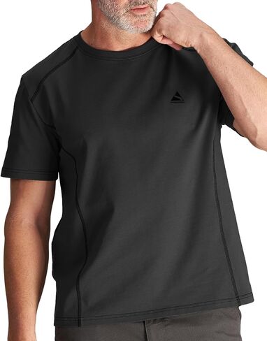 CHRONOLINE Men's Heavyweight Cotton T-Shirts Crew Neck Short Sleeve Shirts for Men 2026 Spring Summer Work Casual Tops in Saudi Arabia