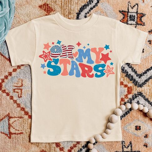 Oh My Stars 4th of July Shirts Matching Family Outfits for Independence Day in Saudi Arabia