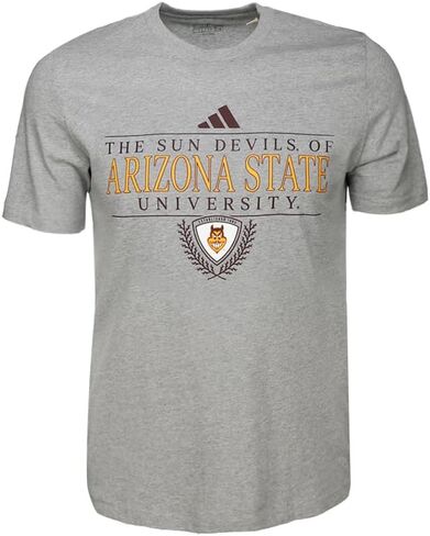 adidas Mens Arizona State Sun Devils Fresh Logo Crew Neck Short Sleeve Casual Tops Casual - Grey in Kuwait