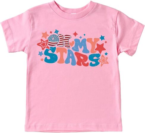 Oh My Stars 4th of July Shirts Matching Family Outfits for Independence Day in Saudi Arabia