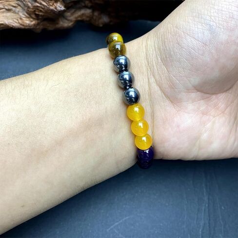 Beaded Stretch Bracelets for Women Pyrite Malachite Bracelet for Enhancing Money Flow Jewelry Gift for Rich in Kuwait