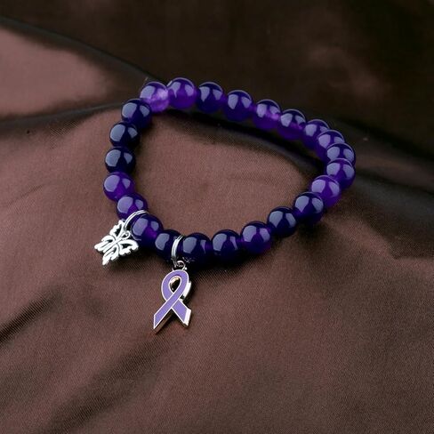Lupus Awareness Bracelet lupus Warrior Gifts Purple Ribbon Lupus Recovery Encouragement Present For Women in Kuwait