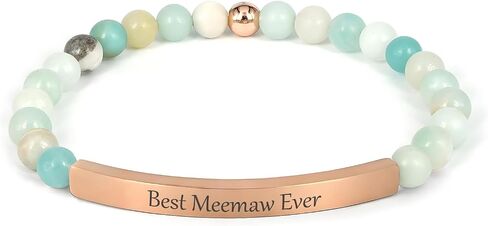 Inspirational Christian Bracelet for Women, 18K Gold Plated Bible Verse Jewelry with Amazonite Beads, Religious Faith Gift for Mom, Daughter, Sister, Friend in Saudi Arabia