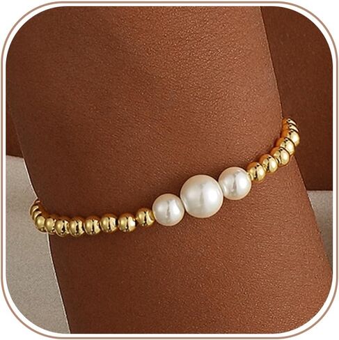 Gold/Silver Bracelets for Women Stackable 14K Gold/Silver Plated Stretch Bracelets Dainty Paperclip Cross Bow Charm Accessories Jewelry for Women Trendy in Kuwait