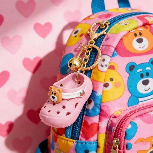 Mini Silicone Croc Keychain with Bell Charm, Silicone & Alloy Cute Shoe Keyring for Backpack/Purse/Luggage Deco in Kuwait