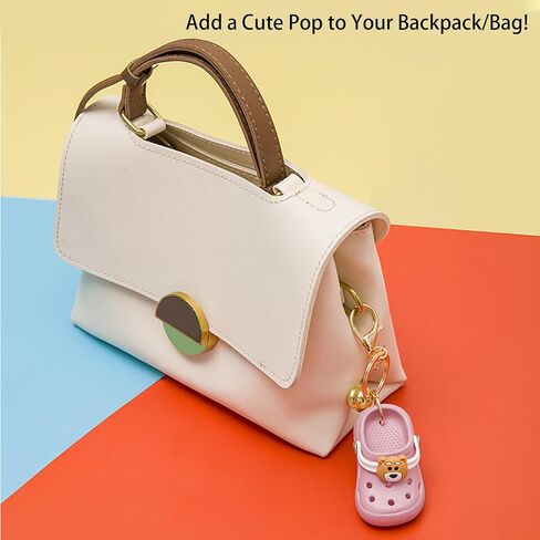 Mini Silicone Croc Keychain with Bell Charm, Silicone & Alloy Cute Shoe Keyring for Backpack/Purse/Luggage Deco in Kuwait