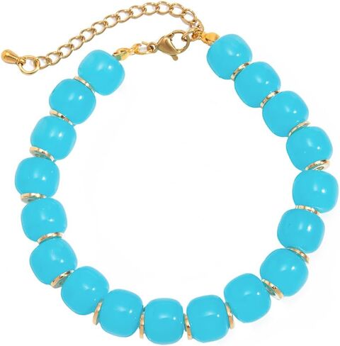 Colorful Chunky Bracelet for Women Summer Beach Jewelry Chunky Beaded Bracelet for Women Boho Chunky Statement Bracelet Y2K Summer Jewelry in Saudi Arabia