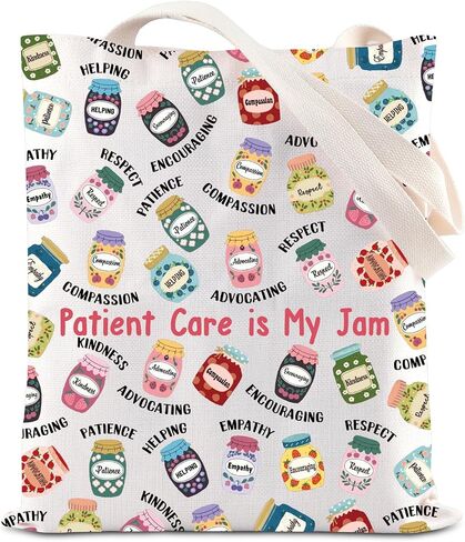 KUIYAI Patient Care Technician Tote Bag PCT Nurse Appreciation Gift PCA Grad Healthcare Worker Gift Patient Care is My Jam in Kuwait
