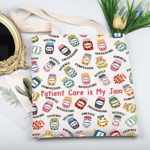 KUIYAI Patient Care Technician Tote Bag PCT Nurse Appreciation Gift PCA Grad Healthcare Worker Gift Patient Care is My Jam in Kuwait