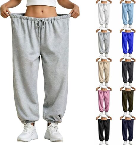 Balloon Pants Women Y2K Baggy Drawstring Lantern Wide Leg Sweatpants Elastic Waist Casual Joggers with Pockets in Kuwait