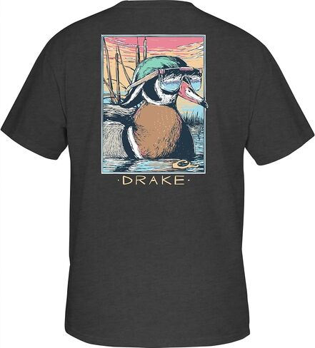 Drake Waterfowl Men’s Pop Art Wood Duck Sunglasses Short Sleeve T-Shirt in Kuwait