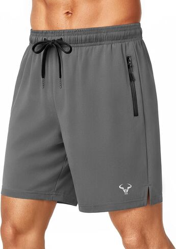 BULLIANT Men's Running Shorts-Athletic Gym Shorts for Men Workout Sports Exercise-Lightweight Breathalbe Quick Dry in Kuwait