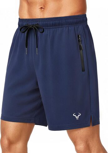 BULLIANT Men's Running Shorts-Athletic Gym Shorts for Men Workout Sports Exercise-Lightweight Breathalbe Quick Dry in Kuwait