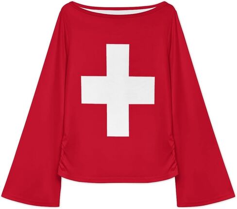 Women's Long Sleeve Cameroon Flag Basic T-Shirt Solid Color Soft Comfy Casual Fall Shirts for Women Tops in Kuwait