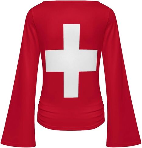 Women's Long Sleeve Cameroon Flag Basic T-Shirt Solid Color Soft Comfy Casual Fall Shirts for Women Tops in Kuwait