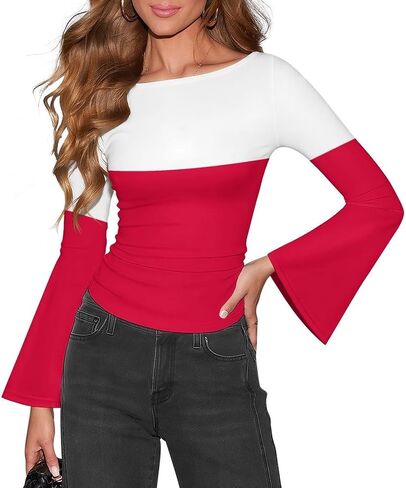Women's Long Sleeve Cameroon Flag Basic T-Shirt Solid Color Soft Comfy Casual Fall Shirts for Women Tops in Kuwait