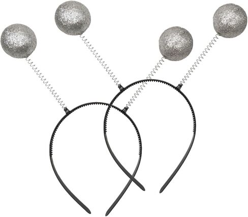 VIGUEUR 2PCS Alien Headband Halloween Costume Accessory with Antenna and Ears, Silver in Saudi Arabia