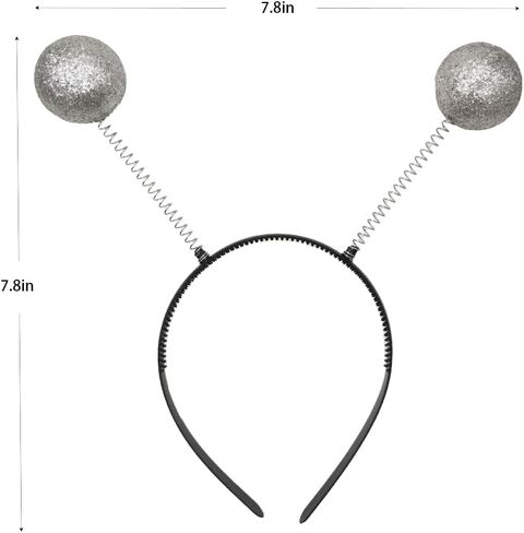 VIGUEUR 2PCS Alien Headband Halloween Costume Accessory with Antenna and Ears, Silver in Saudi Arabia