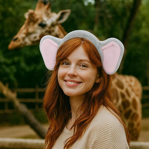 Elephant Ears Headband, Elephant Headband, Plush Elephant Ears for Adult for Halloween in Saudi Arabia