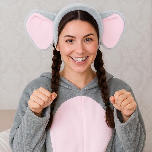 Elephant Ears Headband, Elephant Headband, Plush Elephant Ears for Adult for Halloween in Saudi Arabia