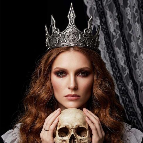 BARTOSI Gothic Crown Headpiece Vintage Medieval King Crown Royal Crown Halloween Hair Accessories for Women and Men in Saudi Arabia