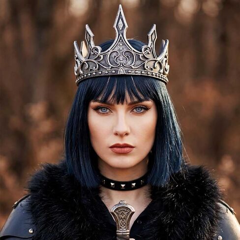 BARTOSI Gothic Crown Headpiece Vintage Medieval King Crown Royal Crown Halloween Hair Accessories for Women and Men in Saudi Arabia