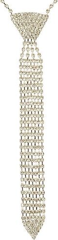 Holiberty Womens Sparkling Rhinestone Ties Adjustable Pre-Tied Neck Chain Skinny Tie Club Rave Party Glitter Necktie Necklace in Kuwait