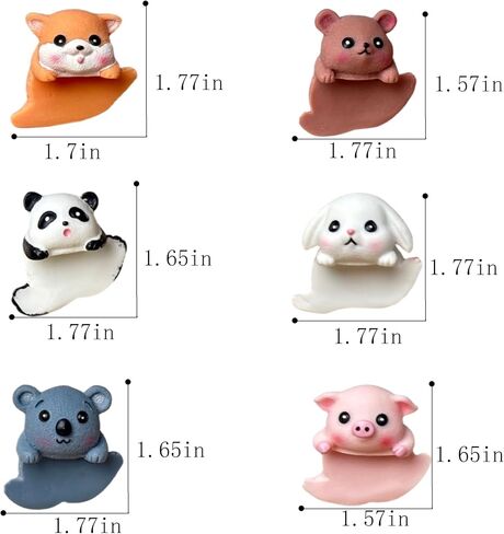 6Pcs Monitor Buddy Collectible Figurines Cute 3D Resin Computer Decor, PC Decorations for Desk, Home Office & Car Dashboard in Saudi Arabia