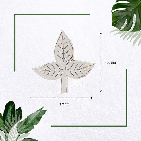 DHRUVS COLLECTION 925 Silver Single Piece Bel Patra for Shivji Pooja Purpose, Mandir Decoration & Gifting Purpose in Saudi Arabia