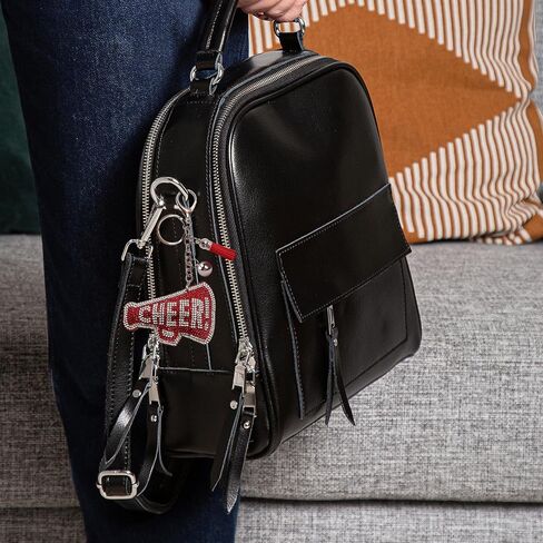 Bling Cheerleading Keychain Charms for Purse Handbags Backpacks, Rhinestone Cheer Accessories for Women, Spirit Team Gifts in Saudi Arabia