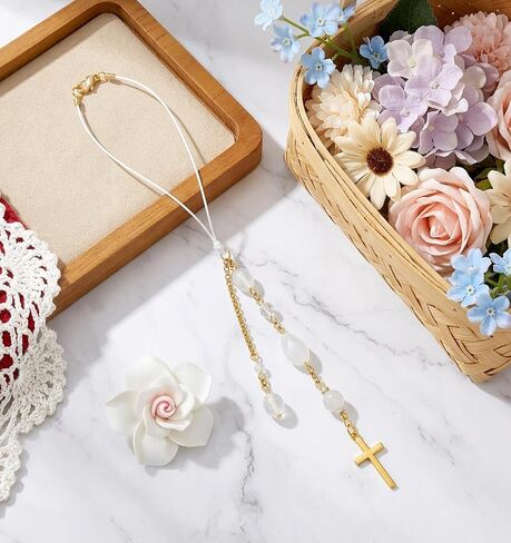 Cross for Car Mirror Hanging, Cross Rear View Mirror Accessories Faith Keychain Pendant for Bag, Window, Door, Garden, Balcony, or Home Decoration in Saudi Arabia