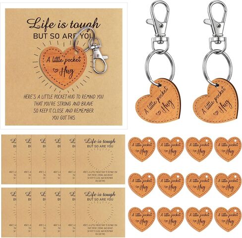 Unittype 12 Sets Pocket Hug Keychain Gifts for Women Thinking of You Encouragement Pocket Hug Gifts for Care Chemo Survivor Patients Uplifting Recovery in Kuwait