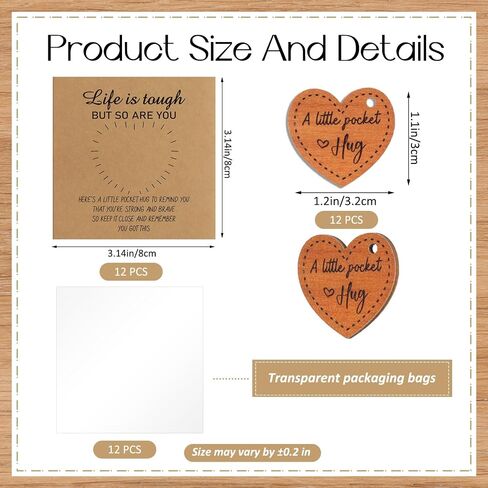 Unittype 12 Sets Pocket Hug Keychain Gifts for Women Thinking of You Encouragement Pocket Hug Gifts for Care Chemo Survivor Patients Uplifting Recovery in Kuwait