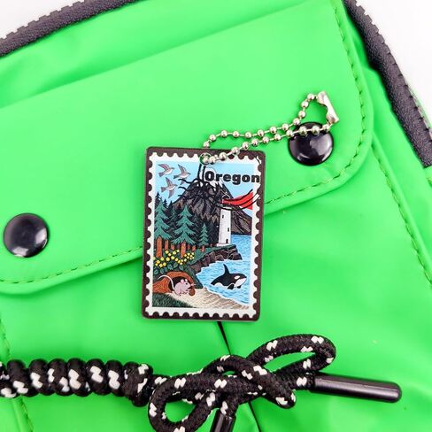 Oregon Souvenirs Fashion Forever Stamps Keychain - Decorative Key Ring - Forever Stamps Spot M in Kuwait
