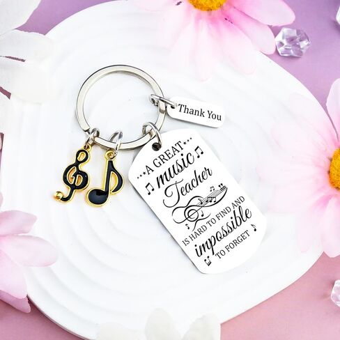 Music Teacher Appreciation Gifts Keychain Gifts for Music Teachers Choir Orchestra Band Teacher Gift Musical Note Keychain Band Director Gift for Men Women in Saudi Arabia