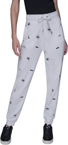 Karl Lagerfeld Women's Athleisure Sporty Allover Logo Comfortable Pant in Saudi Arabia