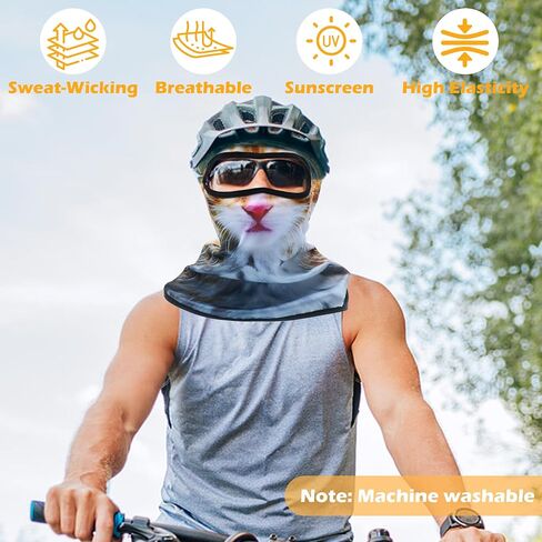 3D Cat Ski Balaclava Animal Sheisty Face Mask with Ears for Music Festivals, Raves, Ski Outdoor Activities, Halloween, Party in Saudi Arabia