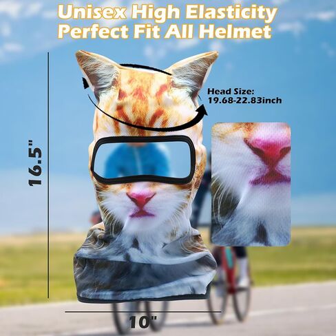 3D Cat Ski Balaclava Animal Sheisty Face Mask with Ears for Music Festivals, Raves, Ski Outdoor Activities, Halloween, Party in Saudi Arabia