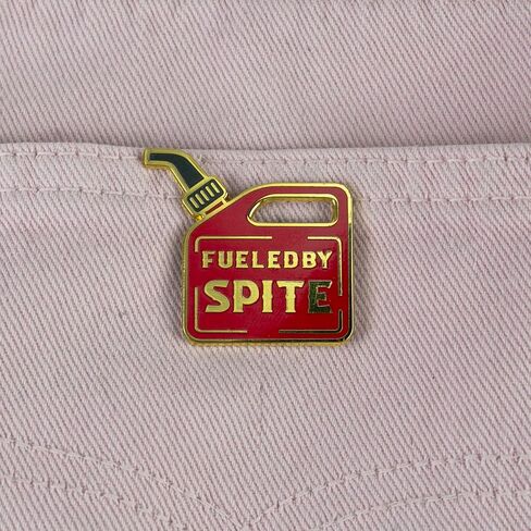 Fueled By Spite Sarcastic Red Gasoline Can Enamel Pin, Motivational Spite Humor Pin Brooch For Sassy Sarcastic Friend, Funny Dark Mechanic Humor Brooch Badge For Automotive Fans, Funny Garage Joke Lapel Badges, Car Enthusiast Gift, Snarky Gas Can Accessor in Kuwait