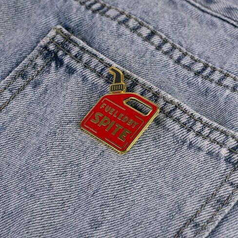 Fueled By Spite Sarcastic Red Gasoline Can Enamel Pin, Motivational Spite Humor Pin Brooch For Sassy Sarcastic Friend, Funny Dark Mechanic Humor Brooch Badge For Automotive Fans, Funny Garage Joke Lapel Badges, Car Enthusiast Gift, Snarky Gas Can Accessor in Kuwait