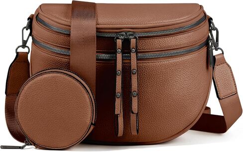 Crossbody Bags for Women, Soft Vegan Leather Shoulder Crossbody Bum Bags for Women with Coin Purse in Saudi Arabia